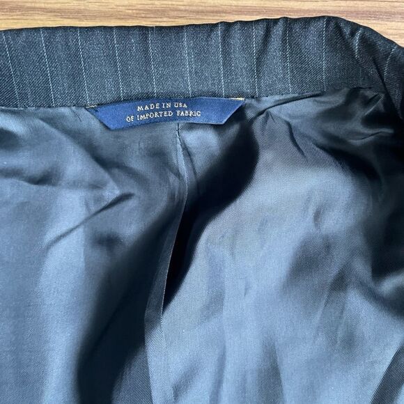 Brooks Brothers 100% Wool Pin Stripe Mens Blazer Sz 44 Made in USA - Picture 15 of 16